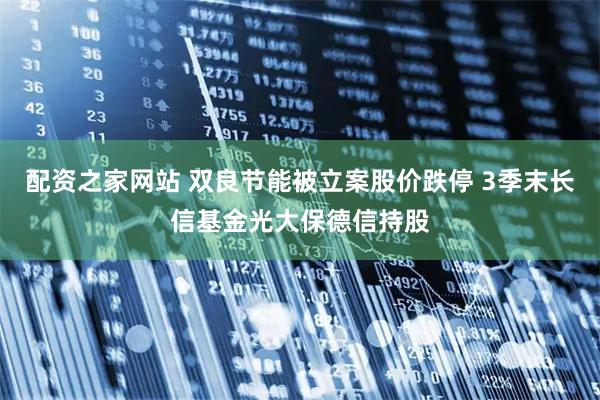 配资之家网站 双良节能被立案股价跌停 3季末长信基金光大保德信持股